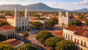 Vista do centro histórico de Sobral destacando arquitetura colonial, representando contabilidade em Sobral com cenário urbano.
